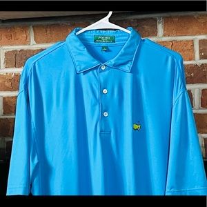 Peter Millar Poly/Spandex Masters Augusta National Polo Large READ!!!!